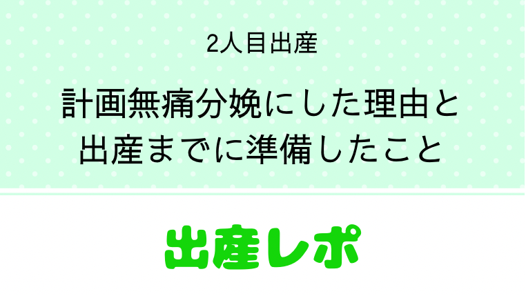 2人目出産で計画無痛分娩にした理由と 出産までの準備 出産レポ こそだてアプデ