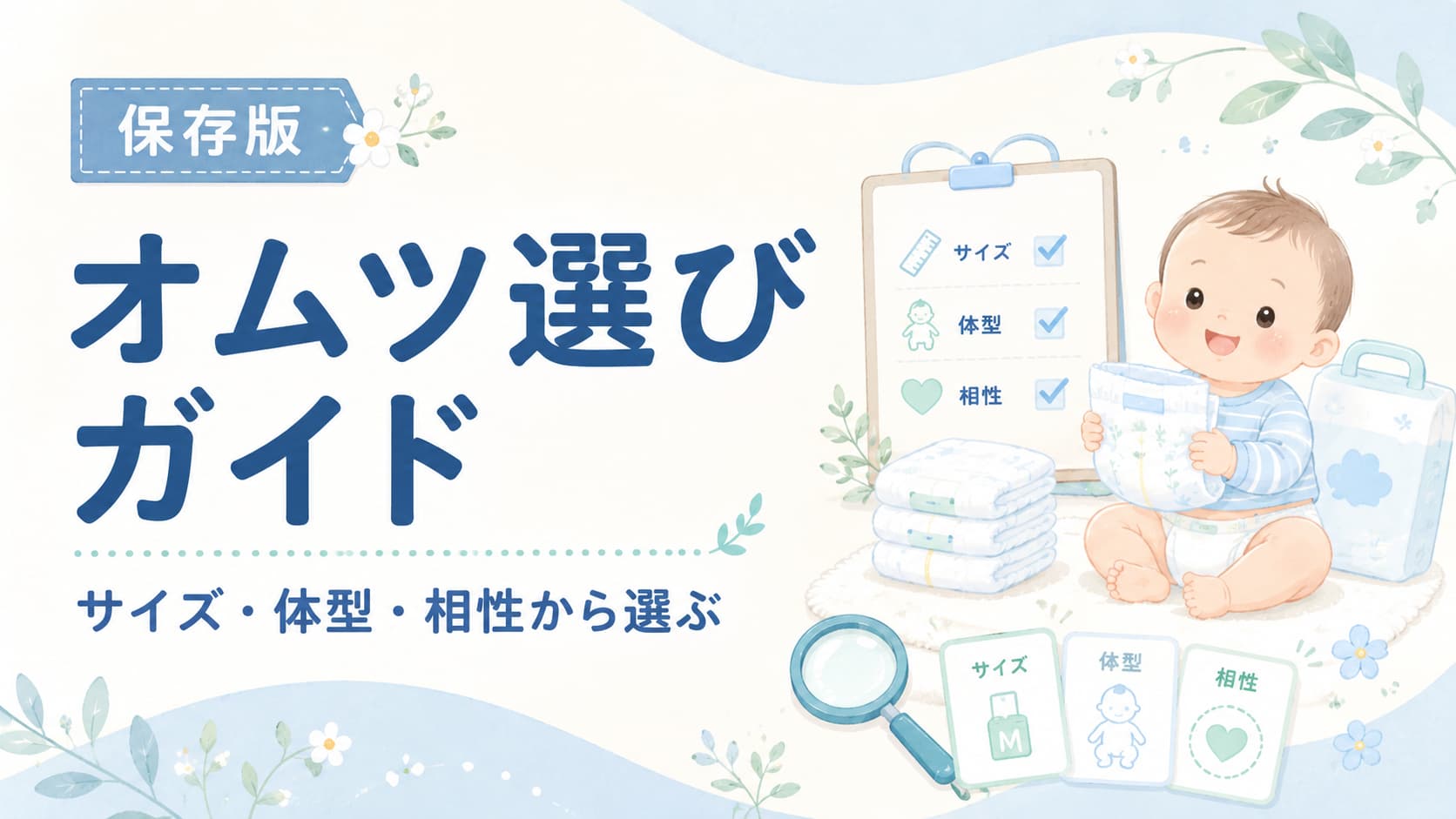 オムツ選びで迷ったら｜体型・サイズ・漏れ対策がわかる完全ガイド